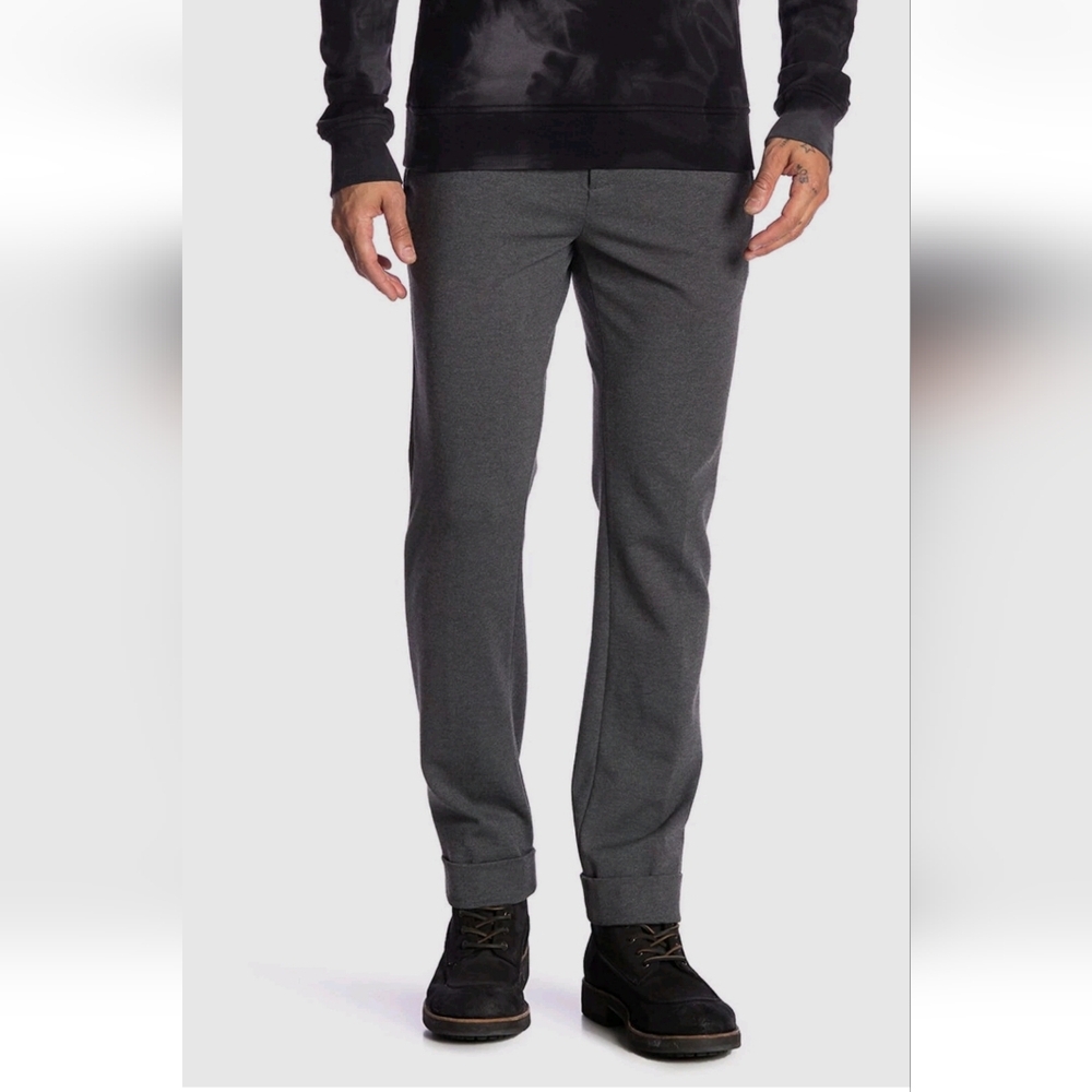 ATM Anthony Thomas Melillo Mens Gray Slim Fit Stretch Woven Pants Size 32W 31L